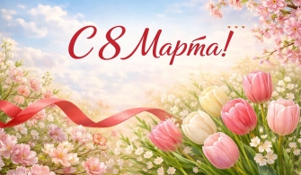 С праздником весны! С 8 Марта, дорогие женщины!
